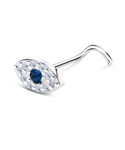 Eye Silver Curved Nose Stud NSKZ-1890